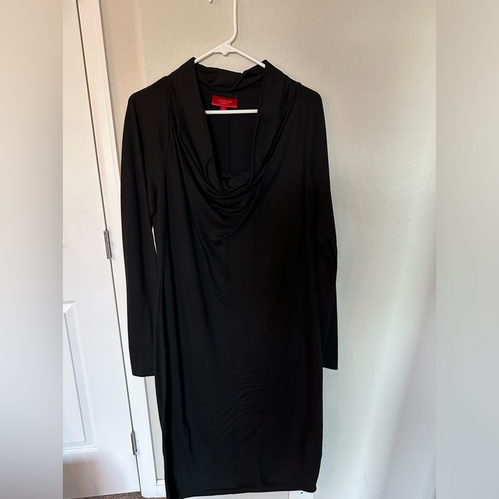 Jennifer Lopez black work dress